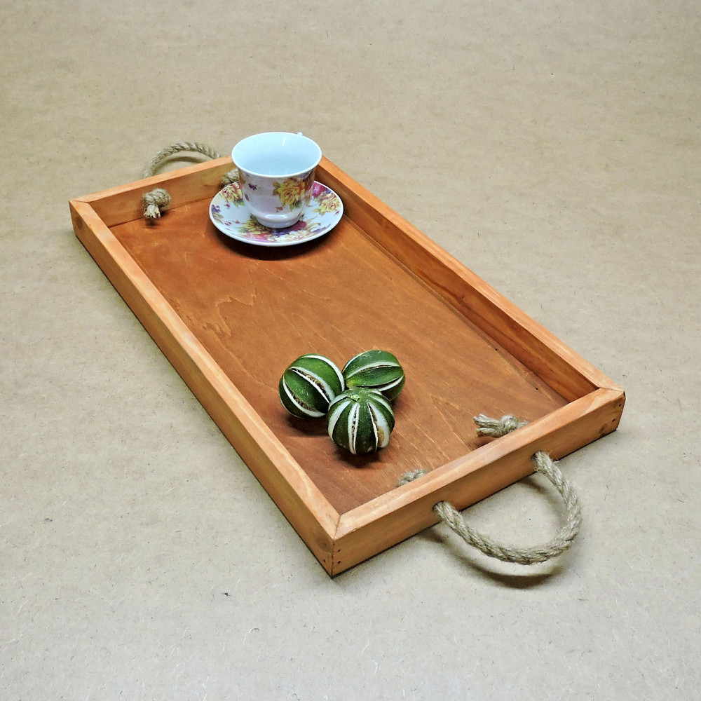 Піднос дерев'яний "Шарлеруа 50х27" шафран Миколаїв - фото 1