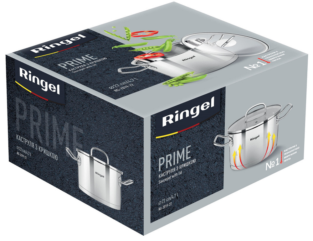 Кастрюля RINGEL Prime 22 см 4.7л (6733715) Киев - изображение 3