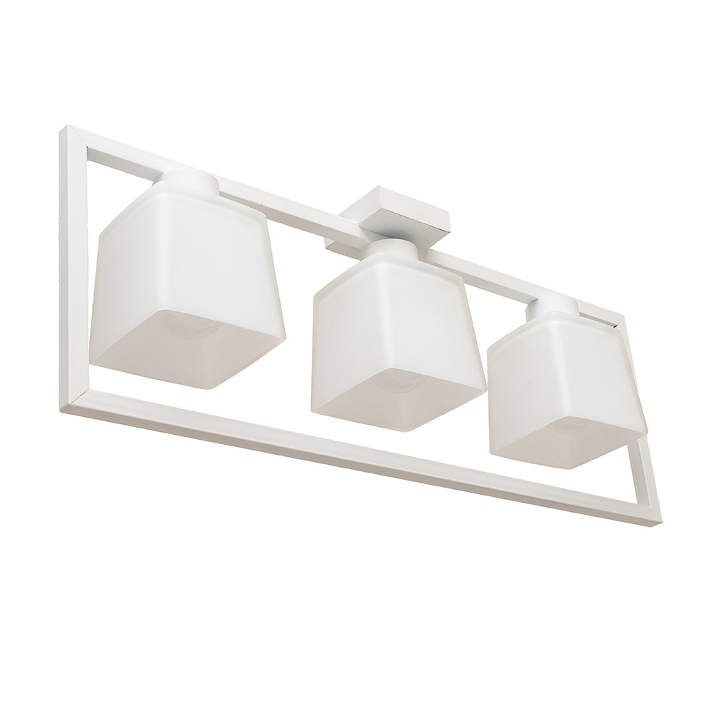 Люстра потолочная MSK Electric Boston на три плафона под лампу Е27 NL 400230-3 WH Одесса - изображение 1