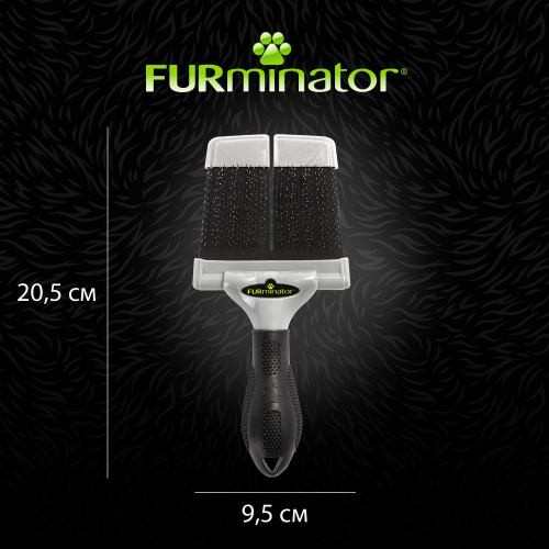 Щетка-пуходерка для собак и кошек FURminator жесткая L 20,5 х 9,5 х 1,5 см Киев - изображение 9