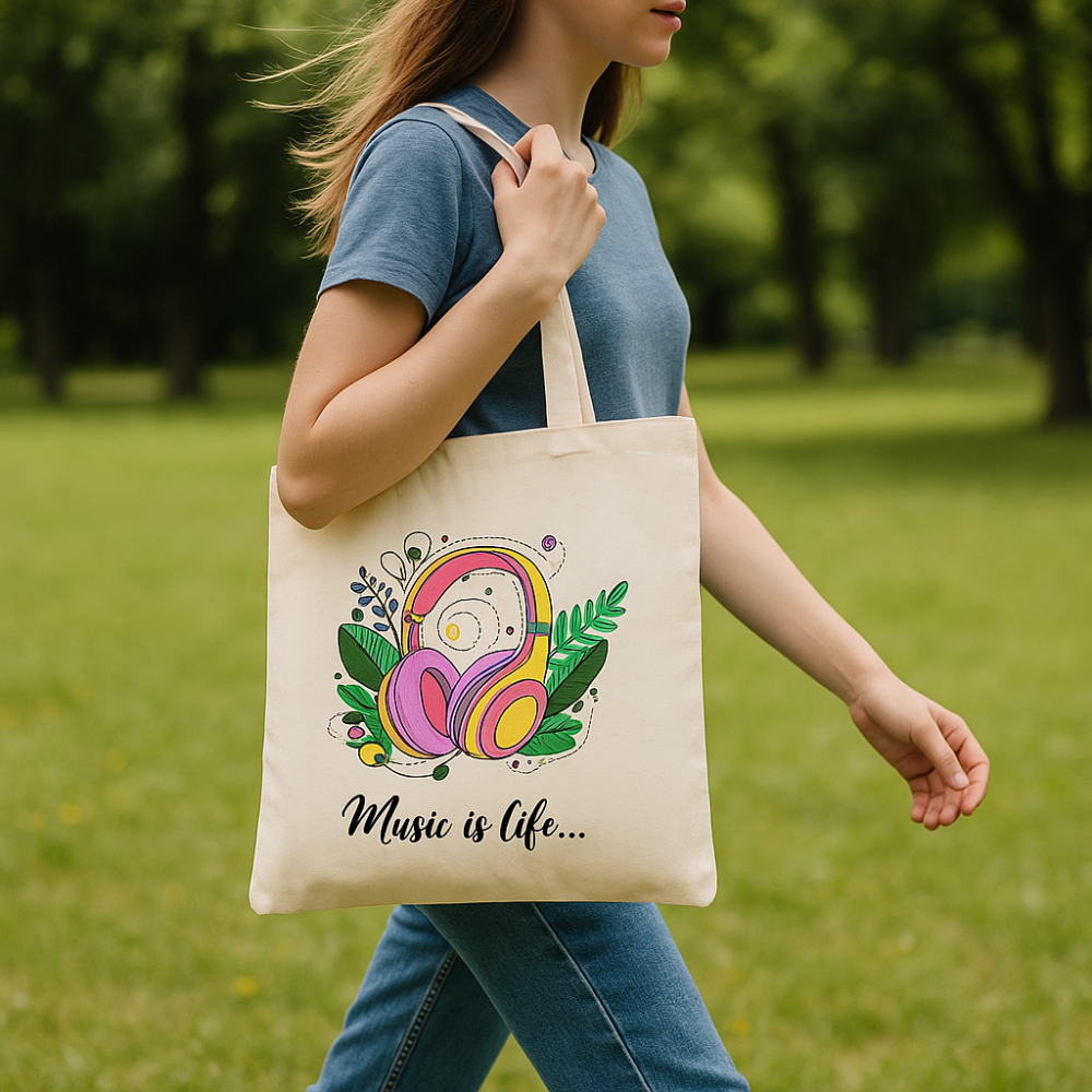 Набір екосумка-розмальовка „Music is Life“ бавовна 220 г/м2 38х42см ROSA Talent Київ - фото 7