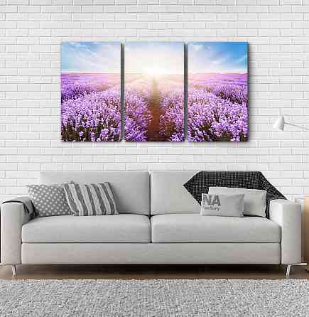 Модульная картина Поле Лаванда Аrt-184_3А Киев