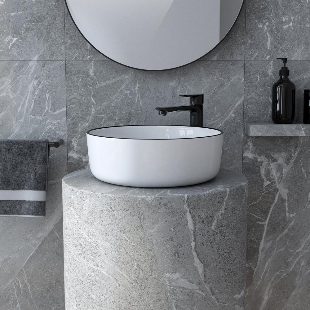 Змішувач для умивальника високий IMPRESE VACLAV чорний мат, 35 мм Київ - фото 6