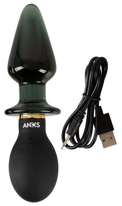 Анальный стимулятор - ANOS Double-Ended Butt Plug With Vibration Sex Aura Киев - изображение 8