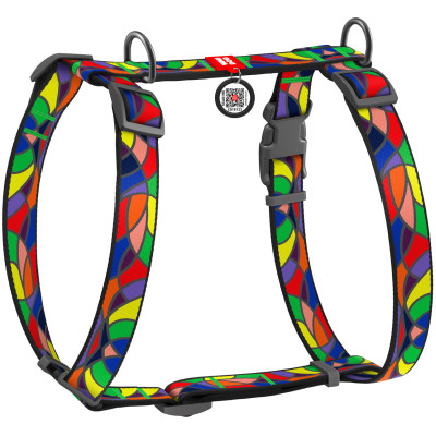 Шлея для собак WAUDOG Nylon анатомічна H-подібна "Вітраж" S (5617) Вінниця - фото 1