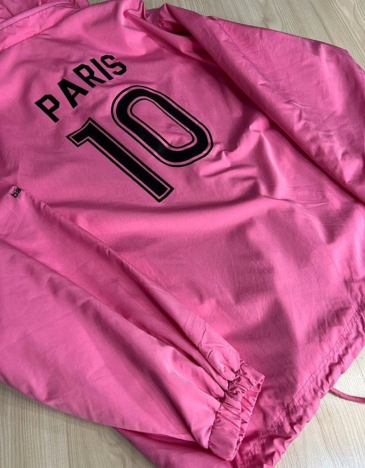 Куртка женская Lady Yep 9096 ветровка оверсайз удлиненная с капюшоном и надписями, розовый, one size Киев - изображение 8