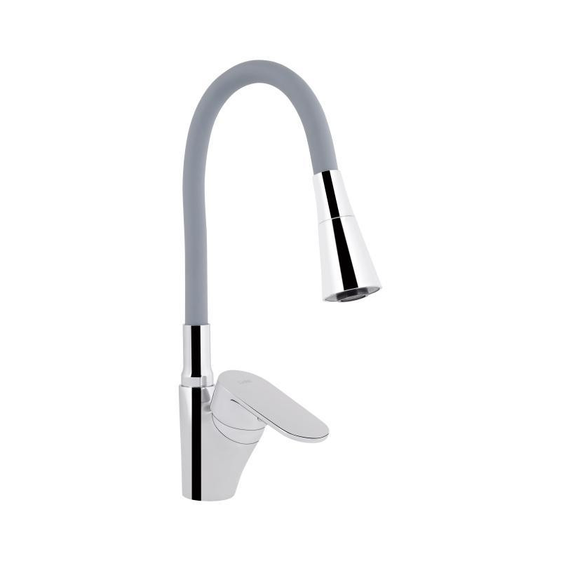 Смеситель для кухни с гибким изливом Lidz Tani 007F3 (k40) LDTAN007F3GCR31869 Chrome/Grey Харьков - изображение 1