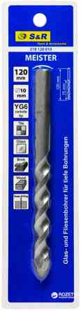 Свердло для плитки S&R Meister для глибокого свердління 10 x 120 мм (218120010) Коломыя