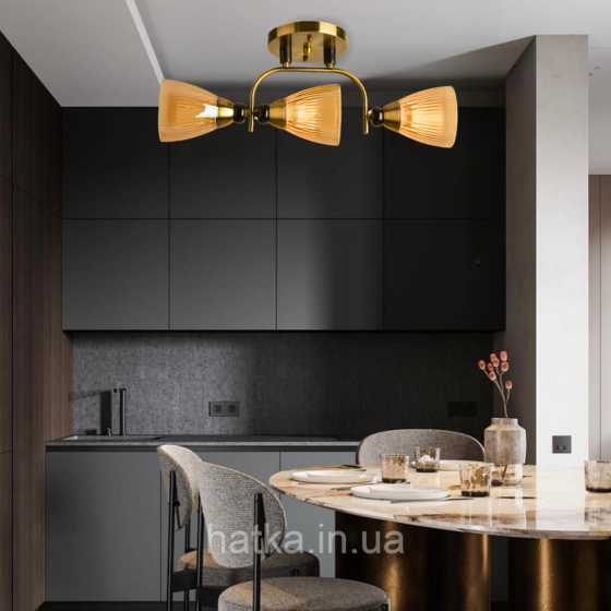 Люстра стельова Sirius Л 8083/3А на 3 плафони Київ