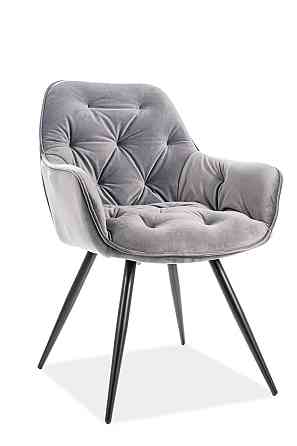 Стілець CHERRY VELVET чорний каркас/сірий BL.14 Київ