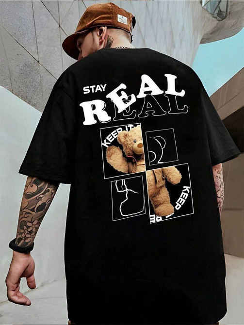 Футболка чоловіча с принтом  44 Чорний 2634326195 Дніпро - фото 1