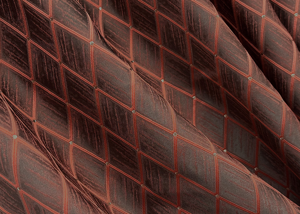 Комплект готових штор VR-Textil Жакард RUBI № 1762ш Графітовий з теракотовим 150х300 см 2 шт (33-0717) Київ - фото 7