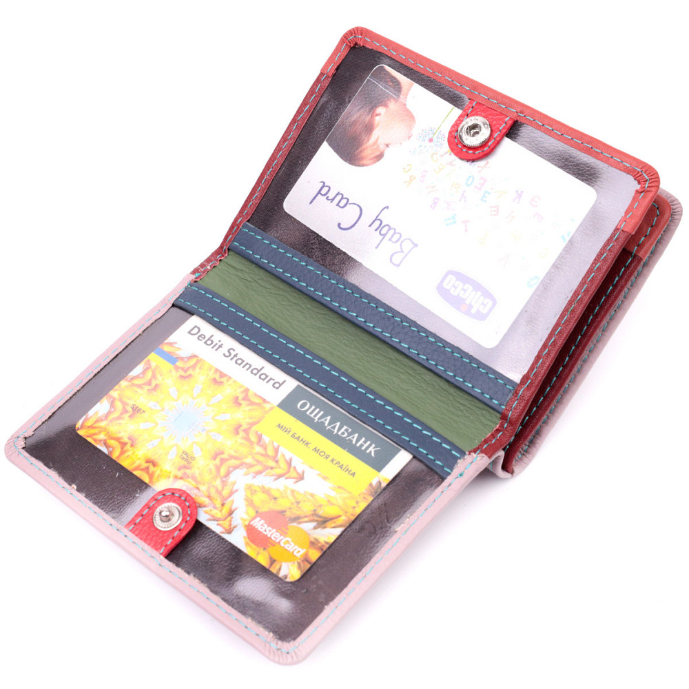 Кошелек из натуральной кожи для женщин вертикального формата Бежевый (ST Leather) Киев - изображение 10