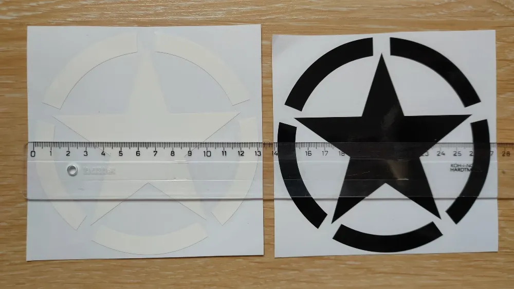 Наклейка на авто Звезда маленькая белая, черная Киев - изображение 2