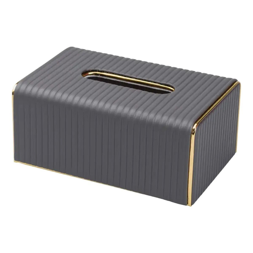 Серветниця з еко шкіри 21.5х13х9 см органайзер для кафе і ресторанів Сірий HP-3-203G Коломия - фото 1