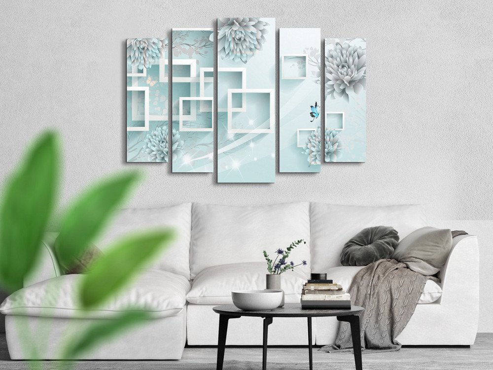 Модульна картина Квіти Абстракція Art-261_5 ( 80х118см ) Київ - фото 2