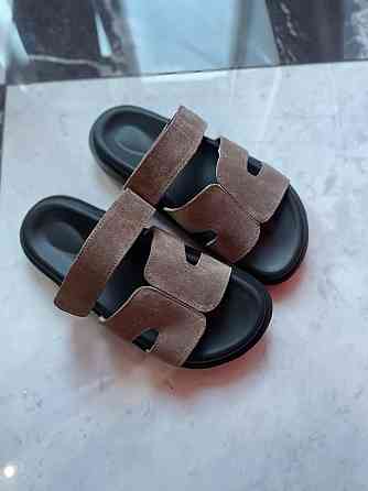 SEE SEVEN Модні шльопанці жіночі з натуральної замші капучино на низькому ходу SEE SEVEN 1662 р Коломыя