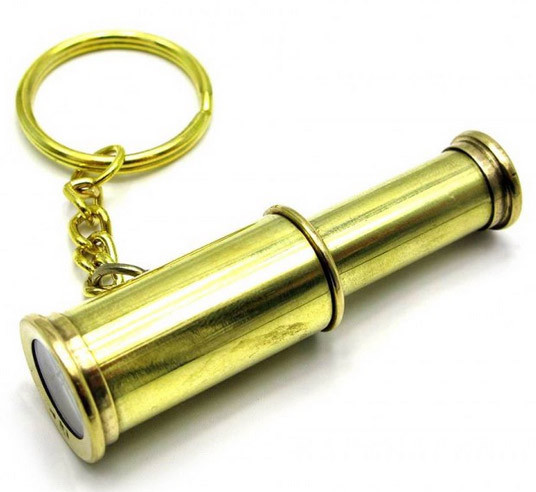 Брелок для ключей бронза Подзорная труба Киев - изображение 1
