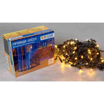 Гірлянда Delux ICICLE 75 LED 2 x 0.7 м IP44 EN Жовтий/чорний (90016591) Вінниця