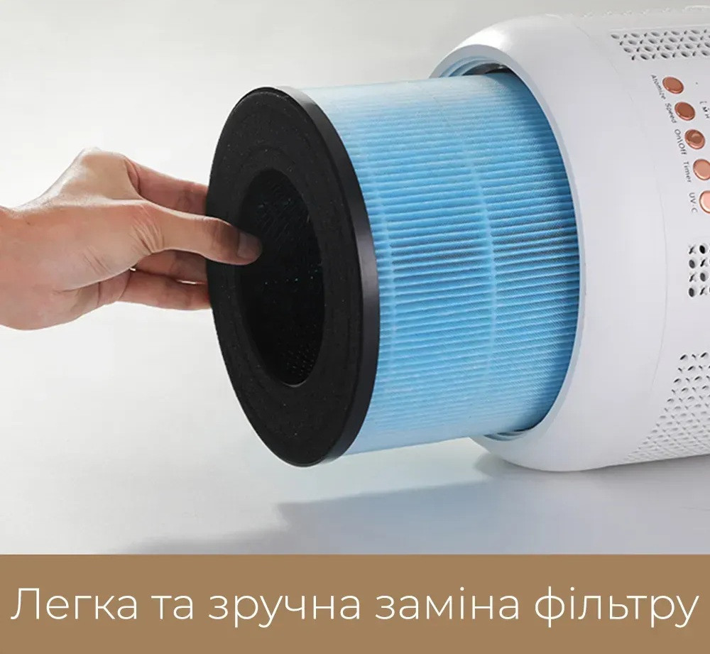 Очищувач повітря 3-в-1 Doctor-101 Omphal зі зволожувачем повітря та УФ-лампою Дніпро - фото 10