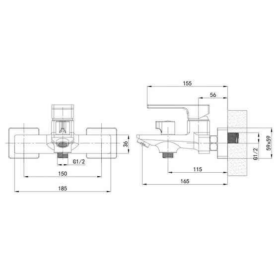 Змішувач для душової кабіни Mixxus Premium DANTE 003 White-Chrome   ( MI6793 ) 32274 Харків