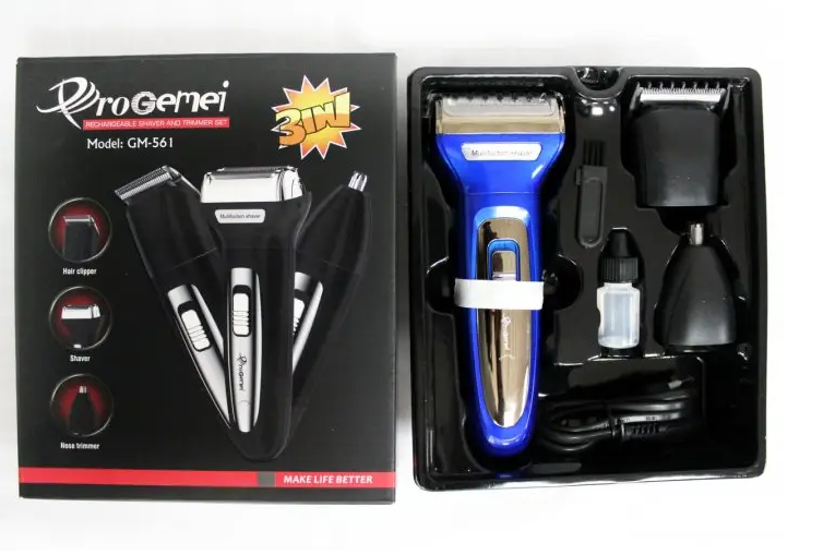 Набір для стрижки GEEMY GM-595 3в1 (машинка, бритва, триммер) час роботи 45 хв 5435 Одеса - фото 9