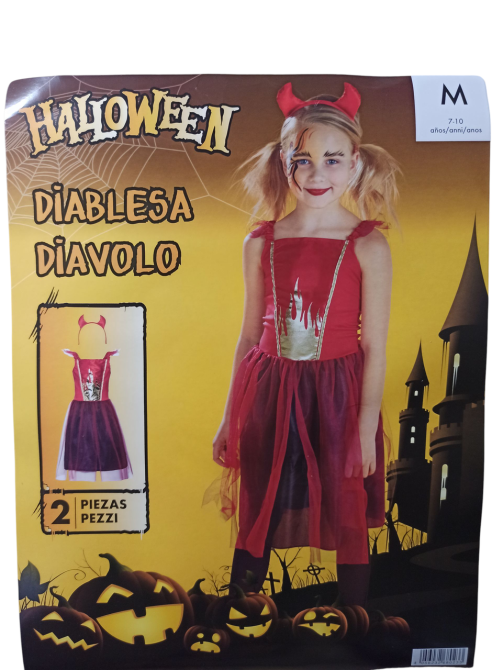 Дитяча сукня з обручем Дияволиця на Хелловін розмір M 7-10 років червоний Київ - фото 5