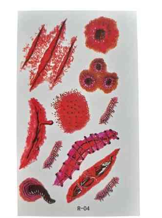 Татуювання тимчасове Halloween 10 на 6 см червоний Київ