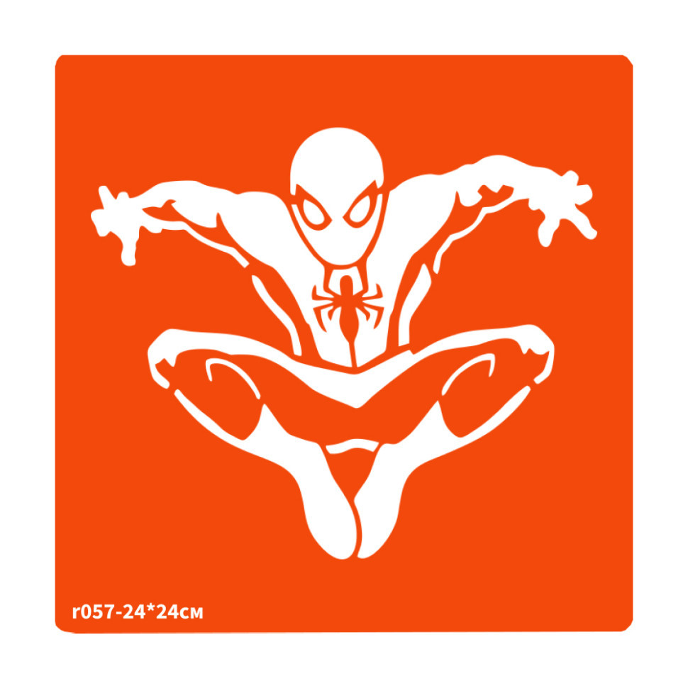 Трафарет для био-тату Человек-паук r057-24*24см, размер 24х24см Винница - изображение 1