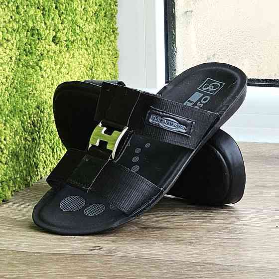 Чёрные Мужские Шлёпанцы Тапочки Тканевые Сланцы (размеры: 40,41,42,43,44,45) Днепр