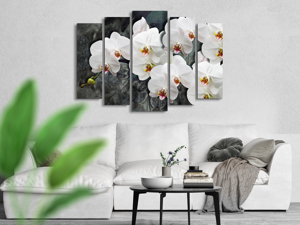 Модульная картина в гостиную / спальню Орхидея Art-423_5 ( 80х118см ) Перечин - изображение 3