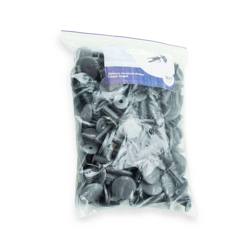 Клипса вн. обш Citroen, Peugeot (отв7.6дл.23шл26) cер (100шт) №43 Мукачево - изображение 1