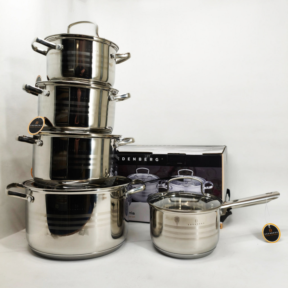 Набір якісних каструль, Набір каструль з міцним антипригарним покриттям Комплект металевих AY-22 Львів - фото 4