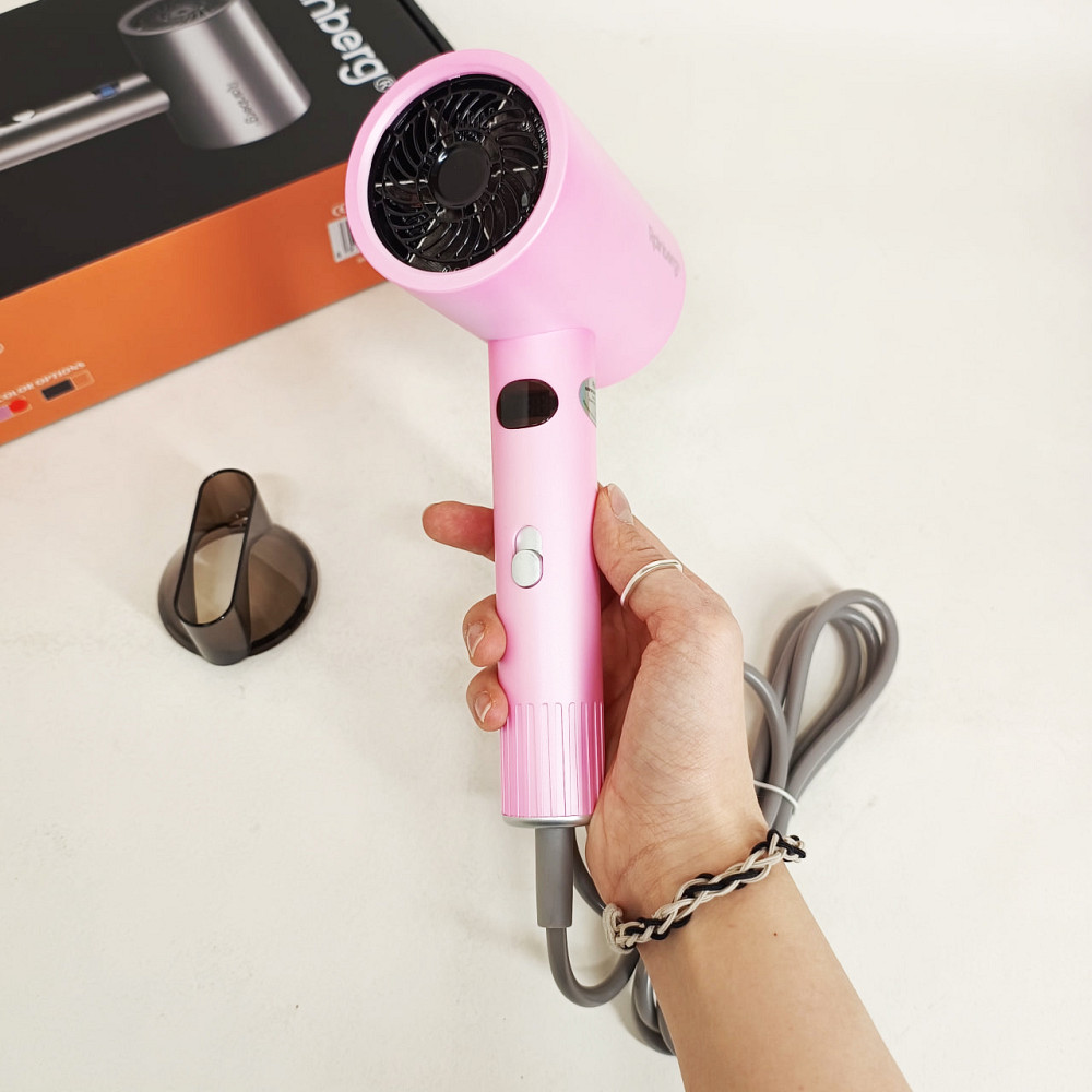 Фен з іонізацією і регулюванням температури Rainberg, Фен для дому та подорожей, Електрофен з насадками GV-37 Львів - фото 9