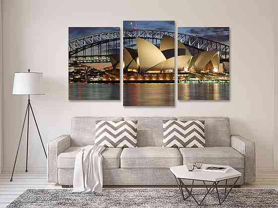 Модульна картина у вітальню/ спальню Опера Сідней  Art-541_3 100x150 см Київ