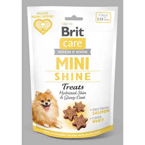 Ласощі Brit Care Mini Treats Shine для собак малих порід для блискучої шерсті лосось 50 г Київ