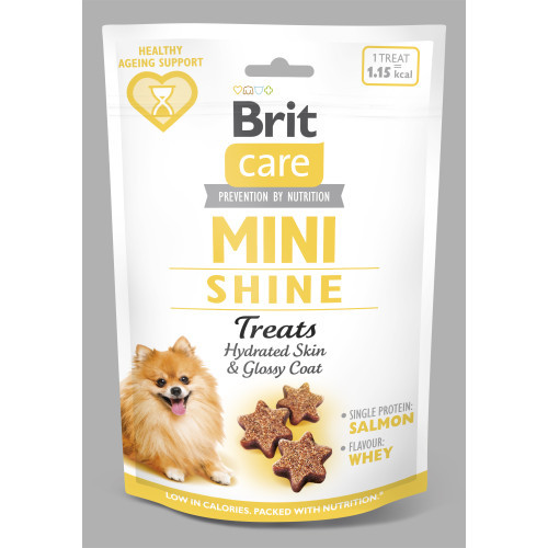 Ласощі Brit Care Mini Treats Shine для собак малих порід для блискучої шерсті лосось 50 г Київ - фото 3
