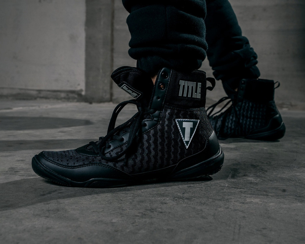 Боксерки (боксерське взуття) TITLE Boxing Predator II Shoes 2.0 Black/Grey 43р. Каменское - изображение 5