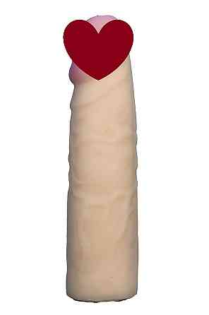 Насадка для страпона тілесна EGZO CIBERSKIN NSTR06 ( 18 см х 4,2 см ) Sex Aura Київ