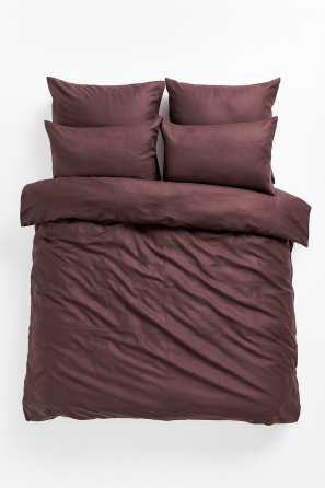 Підковдра на блискавці Ecotton Євро двоспальний 210х220 см із сатину однотонний коричневий Potting Soil Коломия