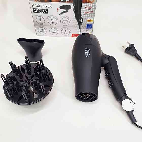 Мощный фен для сушки и укладки волос Adler AD 2267 2100Вт, Фен для легкой укладки волос UZ-18 Львов