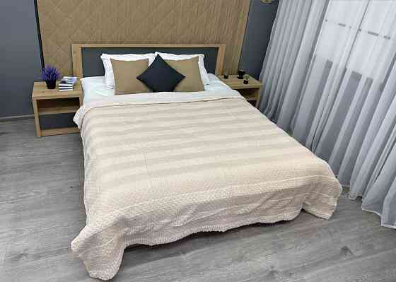 Плед 200х230 см (+-10см) Рогожка на овчині "Тедді" колір молочний (87-296) Київ