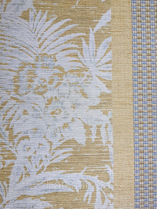 Шпалери флізелінові еко Casadeco Five o'clock 0.53х10 яскраво жовті квіти, пальми, листя під тканина гобелен Київ - фото 3