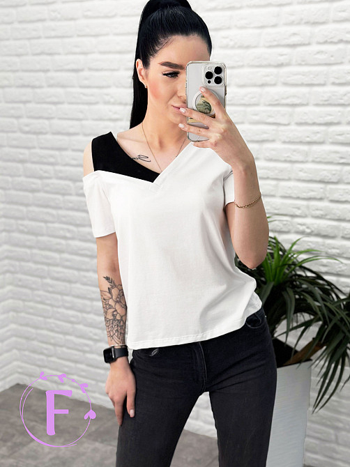 Трикотажна футболка "Black&White" оптом | Норма і батал Київ - фото 8