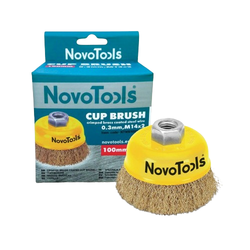 Щітка торцева d85мм гофрована латунь NovoTools NovoAbrasive Житомир