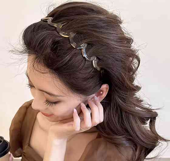 Обруч ободок для волосся Чорний Сміла