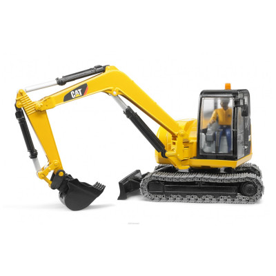 Спецтехника Bruder Мини-экскаватор Cat со строителем 1:16 (02466) Винница - изображение 1