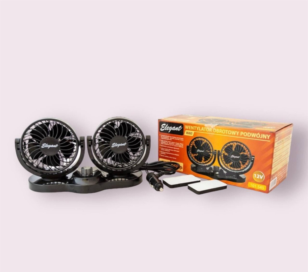 Вентилятор автомобільний подвійний Elegant 12V 4 дюйми Чортків - фото 2