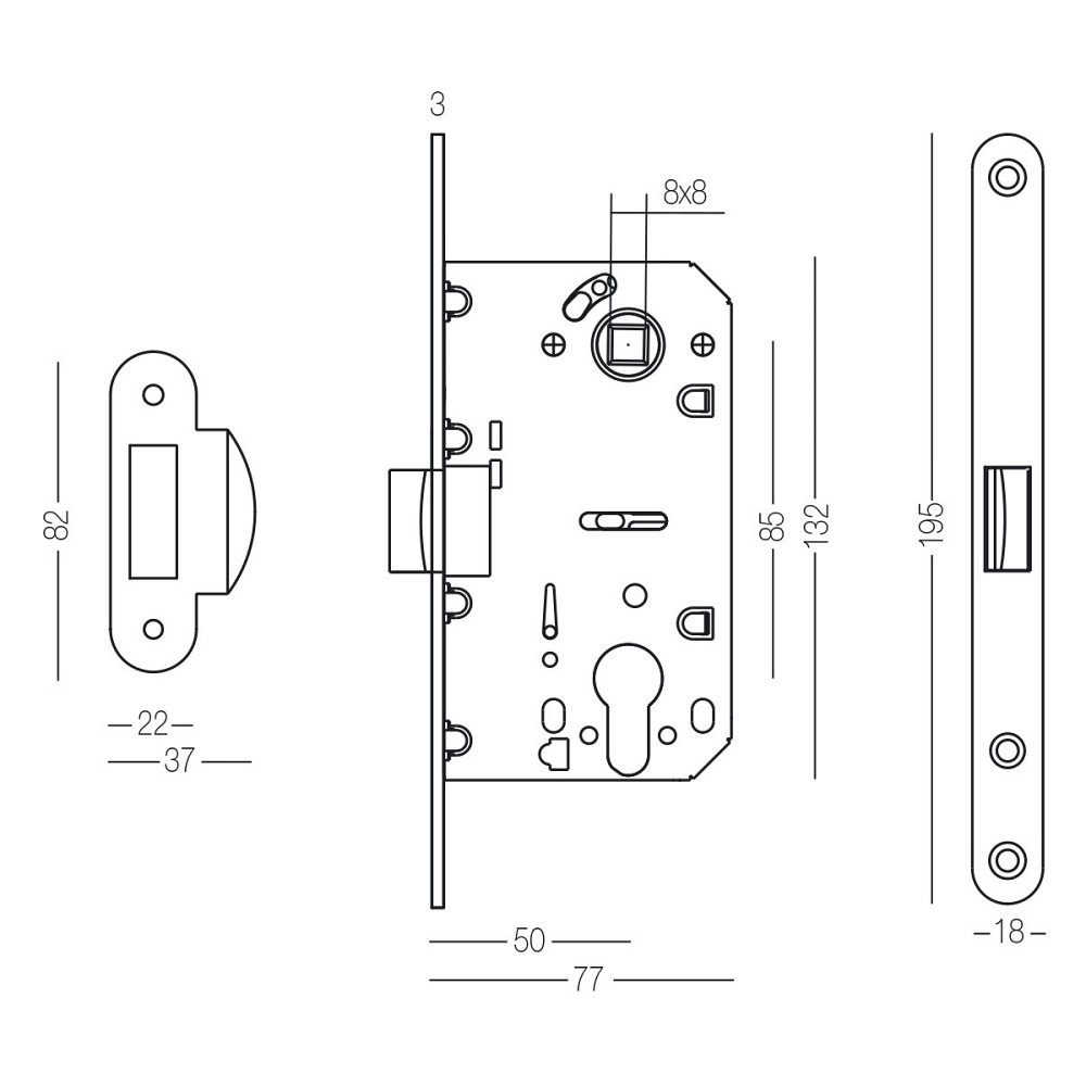 МЕХАНИЗМ ПОД ЦИЛИНДР ДЛЯ МЕЖКОМНАТНЫХ ДВЕРЕЙ Киев - изображение 2