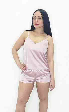 Піжама жіноча шовкова із шортами Пудровий XL Харків